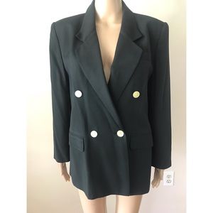 Talbots Petites Black Long Blazer